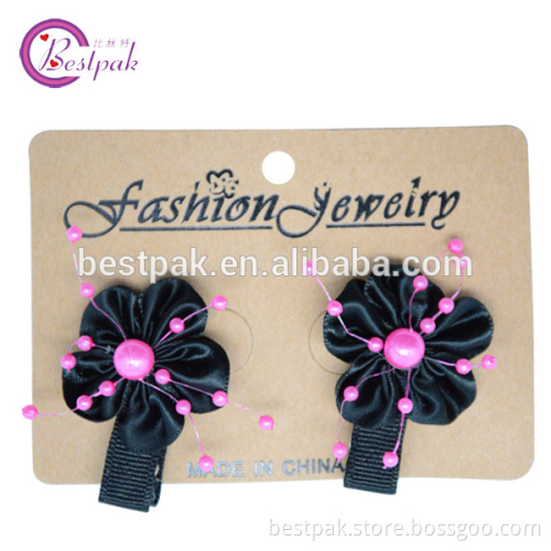 2014 new style colorful five-petaled flowers with beads hair clip